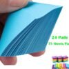 Sticky Notes 1.5x2 Inches, Bright Colors Self-Stick Pads, 24 Pack, 75 Sheets/Pad,1800 Sheets