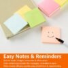 Amazon Basics Bulk Sticky Notes Office Supplies for Desk, 3x3 inch, 12-Pack, Assorted Colors