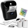 Phomemo Label Maker - M110 Address Label Printer Bluetooth Thermal Printer for Business, Office, School, Home-use, Barcode, Logo, Clothing Label, with 3 Label, Black