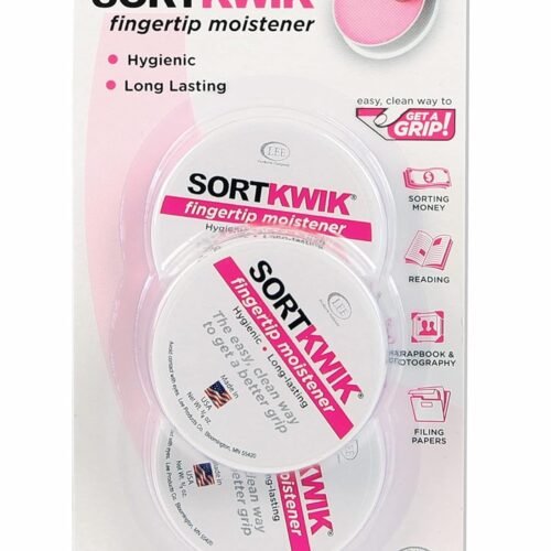 LEE Sortkwik Fingertip Moistener – Improves Speed and Accuracy for Sorting, Filing, and Counting – Non-Sticky, Odor-Free Formula – 3/8 oz, 3-Pack