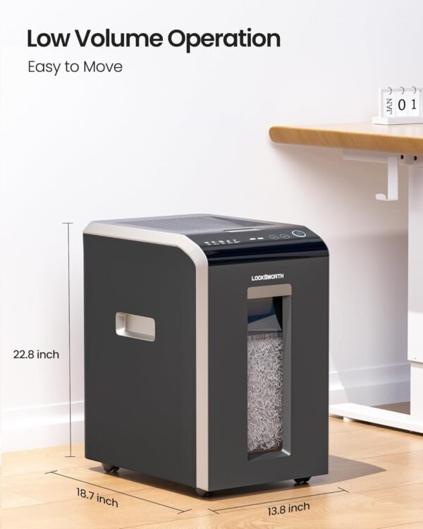 200-Sheet Micro-Cut Paper Shredder - P-5 High Security Shredder, Home Office, Heavy Duty, 8.5 Gallon Capacity