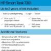 HP Smart -Tank 7301 Wireless All-in-One Cartridge-free Ink Printer, up to 2 years of ink included, mobile print, scan, copy, automatic document feeder (28B70A), Gray
