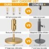 Dimmable Industrial Floor Lamps for Living Room, Gold Tree Standing Tall Lamps with 3 Elegant Teardrop Cage Head & 800 Lumens LED Bulbs for Bedroom Office