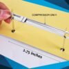 OLYMPX 500 Pcs of Prong Paper Fastener Compressors for Standard 2-Hole Punch, Works with 1 Inch - 3.5 Inch Capacity, 2.75 Inch Center for Paper Fastener Prong Bases, Bulk-Packed
