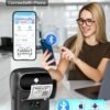 Phomemo Label Maker - M110 Address Label Printer Bluetooth Thermal Printer for Business, Office, School, Home-use, Barcode, Logo, Clothing Label, with 3 Label, Black