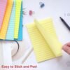 9 Pack Lined Sticky Notes 4X6 in Post, 9 Pastel Colors Large Ruled Post Sticky Colorful Super Sticking Power Memo Pads Strong Adhesive, Sticky Notes with Lines Office, Home, 35 Sheets/pad