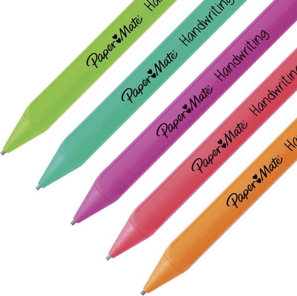 Paper Mate Handwriting Triangular Mechanical Pencil Set with Lead & Eraser Refills 1.3mm School Supplies Office Supplies Sketching Pencils Drafting Pencil Fun Barrel Colors 8 Count