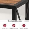 Tajsoon Console Table, 2-Tier Industrial Entryway Table, 41.8”L Narrow Entrance Sofa Table with Shelves, Hallway, Living Room, Foyer, Corridor, Office, Rustic Brown and Black