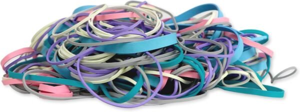 Upgrade Office Supply Rubber Bands, Assorted Size and Light Color, 1 lb, USA