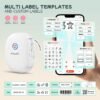 F10 Label Maker Machine with Tape, Portable Bluetooth Thermal Mini Label Printer, Rechargeable Sticker Maker, Inkless Labeler for Home, School, Kitchen, Office Organization, White