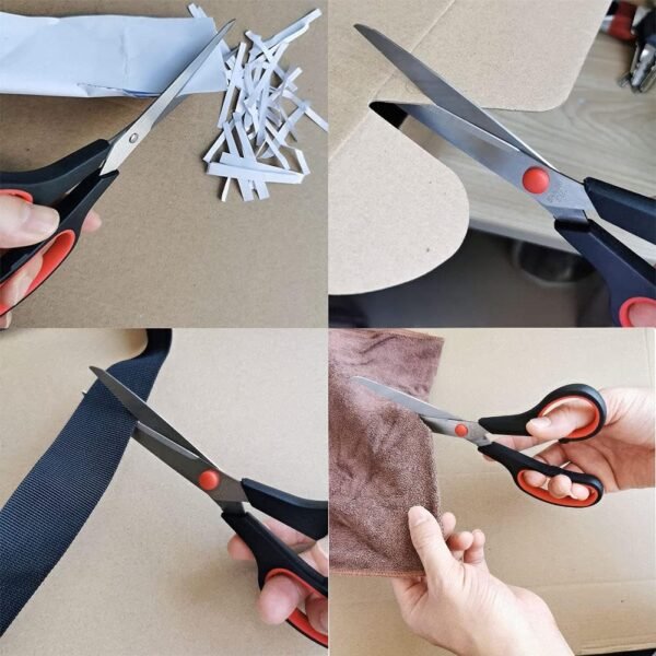 Scissors, Multipurpose office Scissors,8.5 Inch Ultra Sharp Shears, Comfort-Grip Handles Household scissors，Sturdy Sharp Craft Supplies - Pack of 5, Right/Left Hande