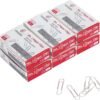PAPERPAL #1 Nonskid Paper Clips, 600 Medium Paperclips for Office School & Personal Use, Daily DIY, 1-2/7" Silver Heavy Duty Non-Skid Paper Clip Standard Size(6 Boxes of 100 Each)