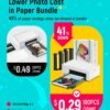Liene M100 4x6'' Photo Printer, Phone Printer 100 Sheets & 3 Cartridges, Full-Color Photo, Portable Instant Photo Printer for iPhone Android, Thermal Dye Sublimation, Wi-Fi Picture Printer 100 Papers