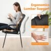 CLATINA Leather Guest Chair with Padded Arm Rest for Reception Meeting Conference and Waiting Room Side Office Home Black 4 Pack