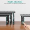 WALI Computer Monitor Stand for Desk, Adjustable Laptop Riser, Desk Monitor Stand Underneath Storage for Office, Home, School Supplies (STT003), 1 Pack, Black