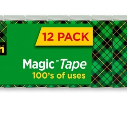 Scotch Magic Tape, Invisible, Home Office Supplies and Back to School Supplies for College and Classrooms, 12 Rolls
