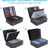 ENGPOW File Organizer Bag with 13 Pocket Accordion File Folder, Fireproof Document Organizer with Lock& Labels,Multi-Layer Portable Home Travel Safe Storage Box for Important Documents,Files and More