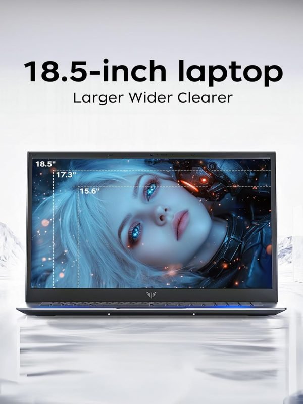 18.5"Laptop Computer with Windows 11 PRO,8000 mAh Battery,Intel N150 Quad-Core Processor UP to 3.6GHZ,16GB DDR4 RAM 512GB SSD,WiFi 5,Full HD IPS Display,2025 Laptops for Work Business Office Student