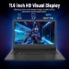 Azeyou 11.6” Laptop HD Display, Student Laptop Computer 4GB DDR4 RAM, 128GB SSD, Windows 11 Pro Laptops, Metal Shell, WiFi, BT4.2, USB3.0, Type_C 4000mAh Battery (Black)
