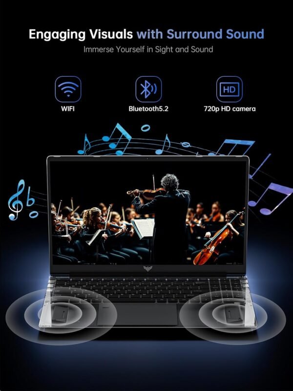 2025 Laptop, Laptop Computer with Intel Quad-Core Processor(Up to 3.6GHz), 16GB DDR4 512GB SSD Windows 11 Laptop, 16.0" IPS 1080P, USB3.2, Long Battery Life
