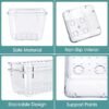 25 PCS Clear Plastic Drawer Organizer Set, 4 Sizes Desk Drawer Divider Organizers and Storage Bins for Makeup, Jewelry, Gadgets for Kitchen, Bedroom, Bathroom, Office