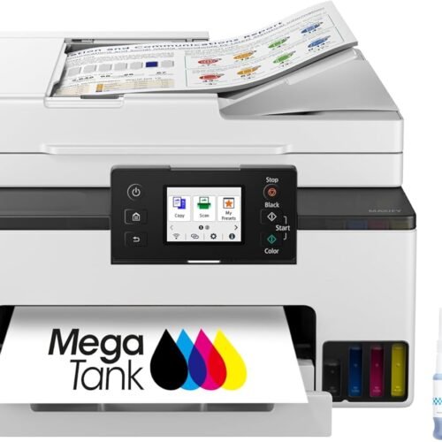 Canon Megatank GX2020 All-in-One Wireless Supertank [Megatank] Printer | Print, Copy and Scan| Mobile Printing |2.7" LCD Color Touchscreen | Auto Document Feeder and Auto Duplex Printing
