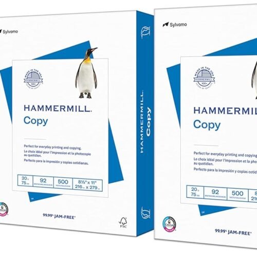 Hammermill Printer Paper, 20 Lb Copy Paper, 8.5 x 11 - 8 Ream (4,000 Sheets) - 92 Bright, Made in the USA
