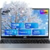 NIMO 15.6 IPS FHD-Student-Laptop, 16GB RAM 1TB SSD Backlit Keyboard Fingerprint Intel Pentium Quad-Core N100 (Beat to i3-1115G4, Up to 3.4GHz) Computer with WiFi 6 Numpad Win 11 Silver