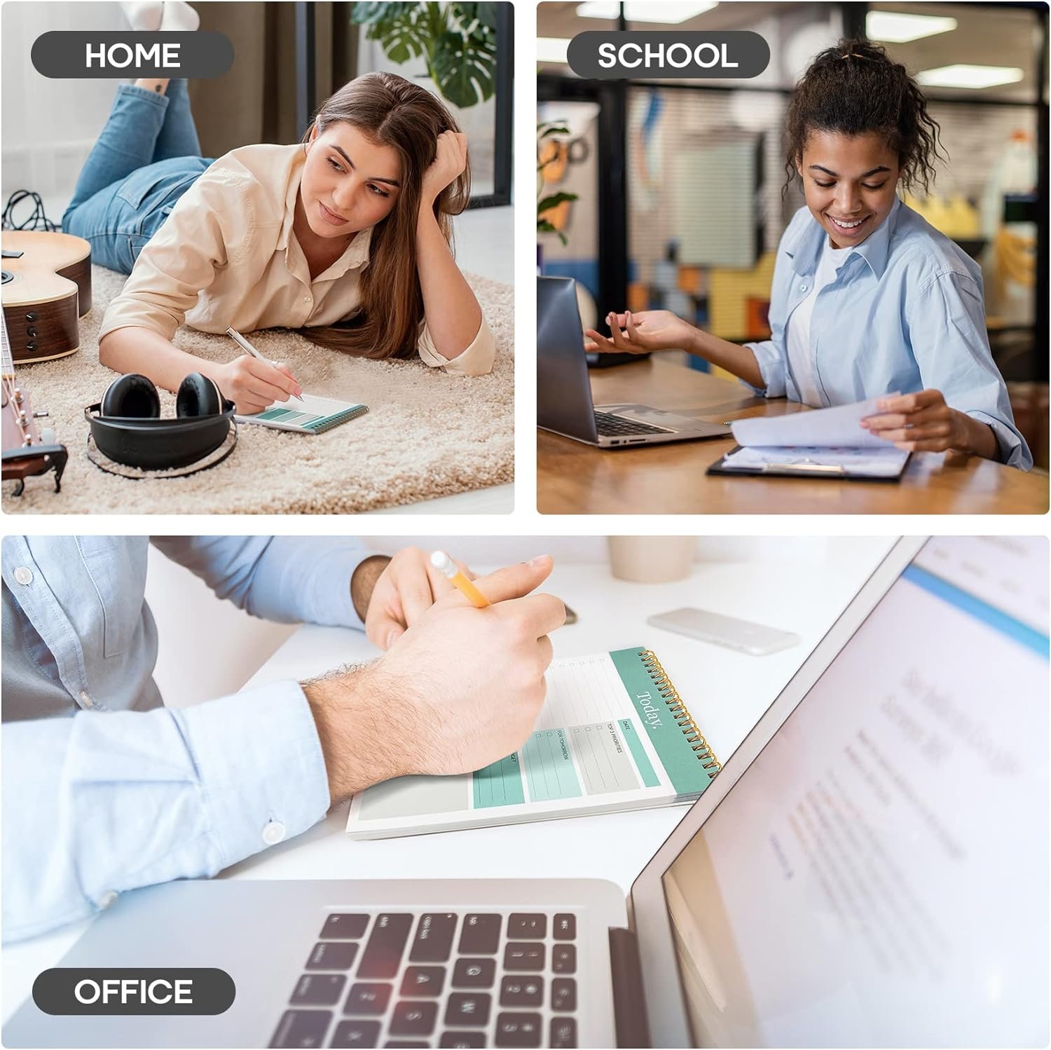 To Do List Pad - To Do List Notebook for Work with 52 Sheets, Undated Daily Planner Perfect for Daily Tasks and Goal Setting, To Do List Notepad Suitable for Office, Home and School-Greenery Sway - Image 7