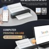 PRT Portable Printer Wireless for Travel, Inkless Bluetooth Compact Mobile Thermal Printer, Supports 8.5" X 11" US Letter, A4 A5, Compatible with iOS, Android, Laptop for Home Use, Office & Vehicles
