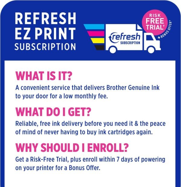 Brother MFC-J1170DW Wireless Color Inkjet All-in-One Printer with Mobile Device Printing, NFC, Cloud Printing & Scanning, Refresh Subscription and Amazon Dash Replenishment Ready