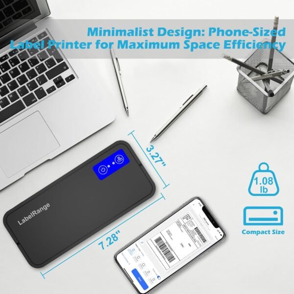 Bluetooth Thermal Label Printer for Mac, Windows, Phone, Tablet, Wireless 4x6 Shipping Label Printer, Thermal Printer for Shipping Packages, Support USPS, Ebay, Amazon, Pirate Ship.