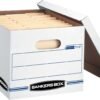 Bankers Box 12 Pack Standard Duty File Storage Boxes, Standard Assembly, Removable Lid, Letter/Legal (0071301)