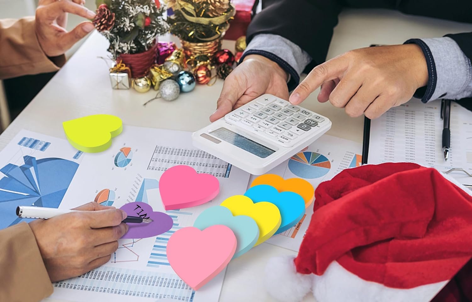 Heart Sticky Notes 3x3 in, 8 Pads, Super Cute Bright Color Strong Adhesive Post, Clean Removal, 82 Sheets/pad - Image 5