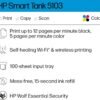 HP Smart Tank 5103 Wireless All-in-One Ink Tank Printer with 2 Years of Ink and 100sheets of Photo Paper Included, Print, scan, Copy, Best-for-Home, Refillable Ink Tank(5D1B2A)