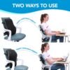 QUTOOL Lumbar Support Pillow for Office Chair,Office Home Essentials,Back Support Pillow for Car, Chair Cushions,Back Pain Relief Improve Posture,Mesh Cover Double Adjustable Straps