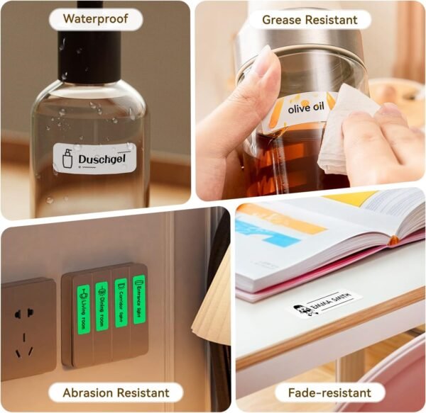 NIIMBOT Label Maker Machine Bluetooth Label Printer for School Home Office Organization, Wireless Mini Labeler D110 Upgraded Version, Label Machine with Label, White