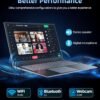 Naclud Windows 11 Laptops, 17.3 Inch Laptop Computer with Core i3 Processor, 4GB DDR3 128GB SSD, 60800mWh Battery, FHD IPS Display, Type-C, HDMI, 5G WiFi, BT4.2, Webcam, USB3.2