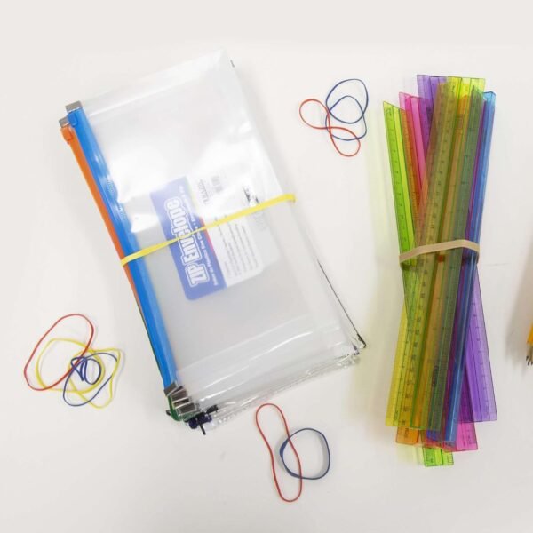BAZIC Assorted Dimensions 227g/0.5 lbs. Rubber Bands, Multi Color