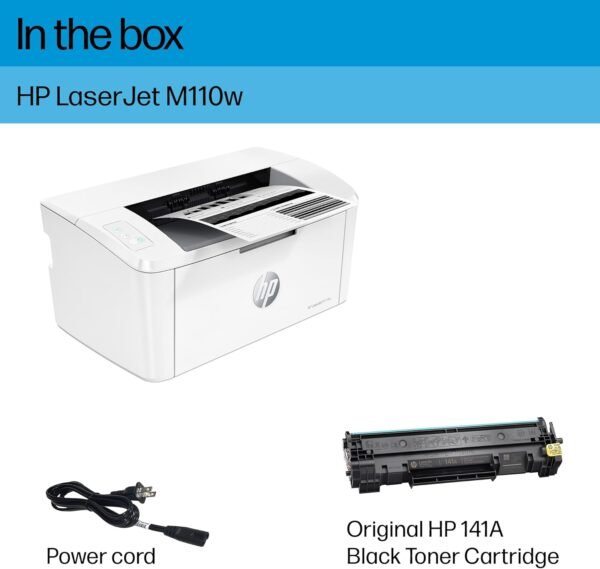 HP LaserJet M110w Wireless Printer, Print, Fast speeds, Easy setup, Mobile printing, Best for small teams