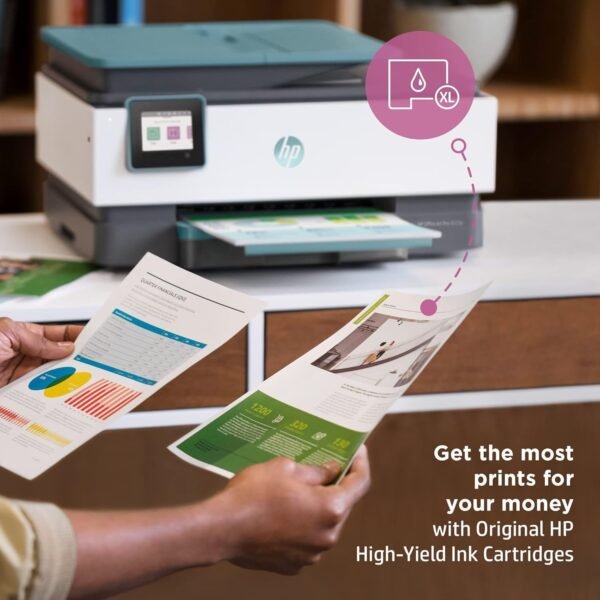 HP OfficeJet Pro 8028e All in One Wireless Printer Scanner Copier Fax Inkjet Print 2.7 Inch Touchscreen 2 Months of Instant Ink 20 ppm Black 10 ppm Color Home Office Use (Renewed)