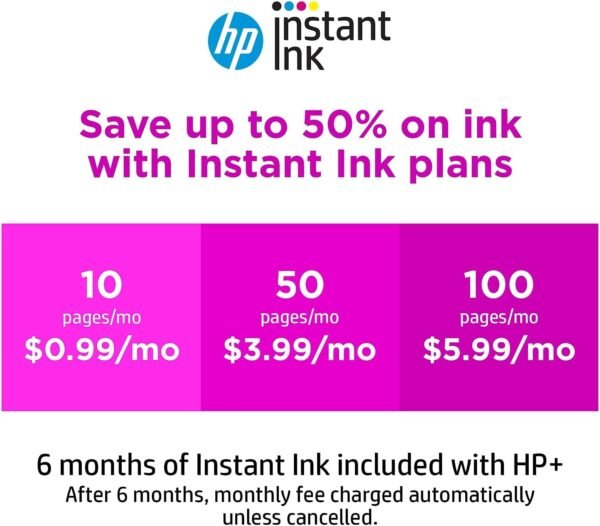 HP OfficeJet Pro 9015 All-in-One Wireless Color Printer, with Smart Home Office Productivity, HP Instant Ink, Works with Alexa (1KR42A)