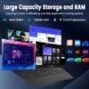 Azeyou 11.6” Laptop HD Display, Student Laptop Computer 4GB DDR4 RAM, 128GB SSD, Windows 11 Pro Laptops, Metal Shell, WiFi, BT4.2, USB3.0, Type_C 4000mAh Battery (Black)
