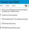 HP Smart-Tank 5000 Wireless All-in-One Ink-Tank Printer with up to 2 years of ink included, mobile print, scan, copy, white, 17.11 x 14.23 x 6.19