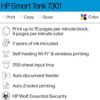 HP Smart -Tank 7301 Wireless All-in-One Cartridge-free Ink Printer, up to 2 years of ink included, mobile print, scan, copy, automatic document feeder (28B70A), Gray