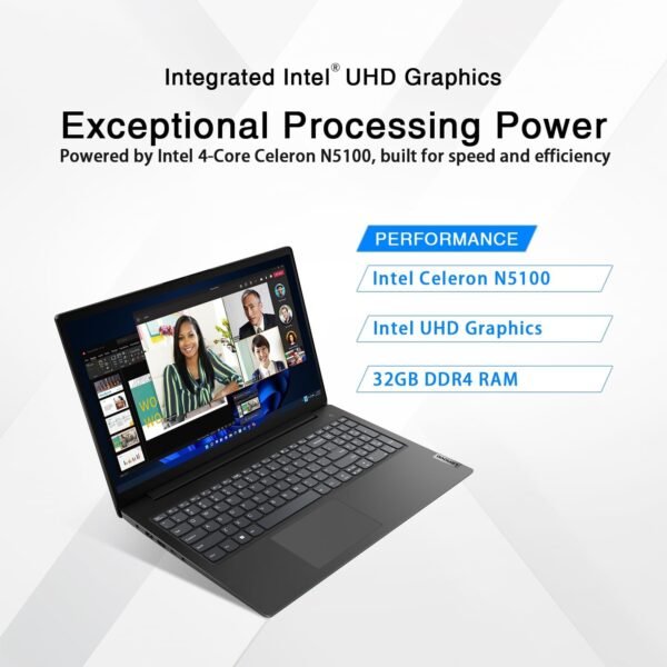 Lenovo V15 Business Laptop | Intel 4-core Processor | Intel UHD Graphics | 15.6" FHD (1920 x 1080) | 32GB RAM | 1TB SSD | Ethernet RJ-45 | Military Durability | Windows 11 Pro