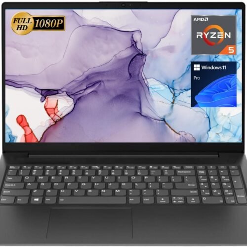 Lenovo V15 Laptop, 15.6" FHD Display, AMD Ryzen 5 5500U Hexa-core Processor (Beat Intel i7-1065G7), 8GB RAM, 512GB SSD, HDMI, RJ45, Numeric Keypad, Wi-Fi, Windows 11 Pro, Black