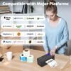 Bluetooth Thermal Label Printer for Mac, Windows, Phone, Tablet, Wireless 4x6 Shipping Label Printer, Thermal Printer for Shipping Packages, Support USPS, Ebay, Amazon, Pirate Ship.