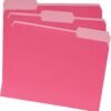 Amazon Basics File Folders, Letter Size, 1/3 Cut Tab, Pink, 36-Pack