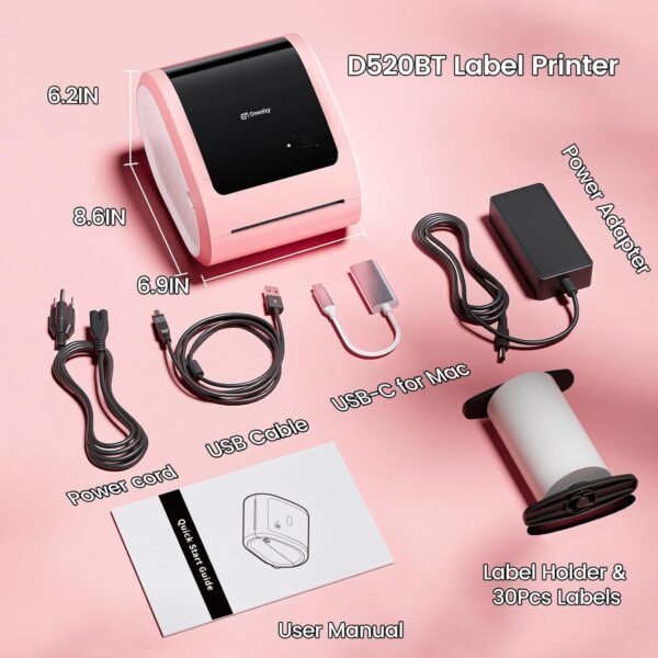 Shipping Label Printer 4x6 - Thermal Label Printer for Small Business, Shipping Packages, Home, Office, Compatible with USPS, Shopify, Amazon
